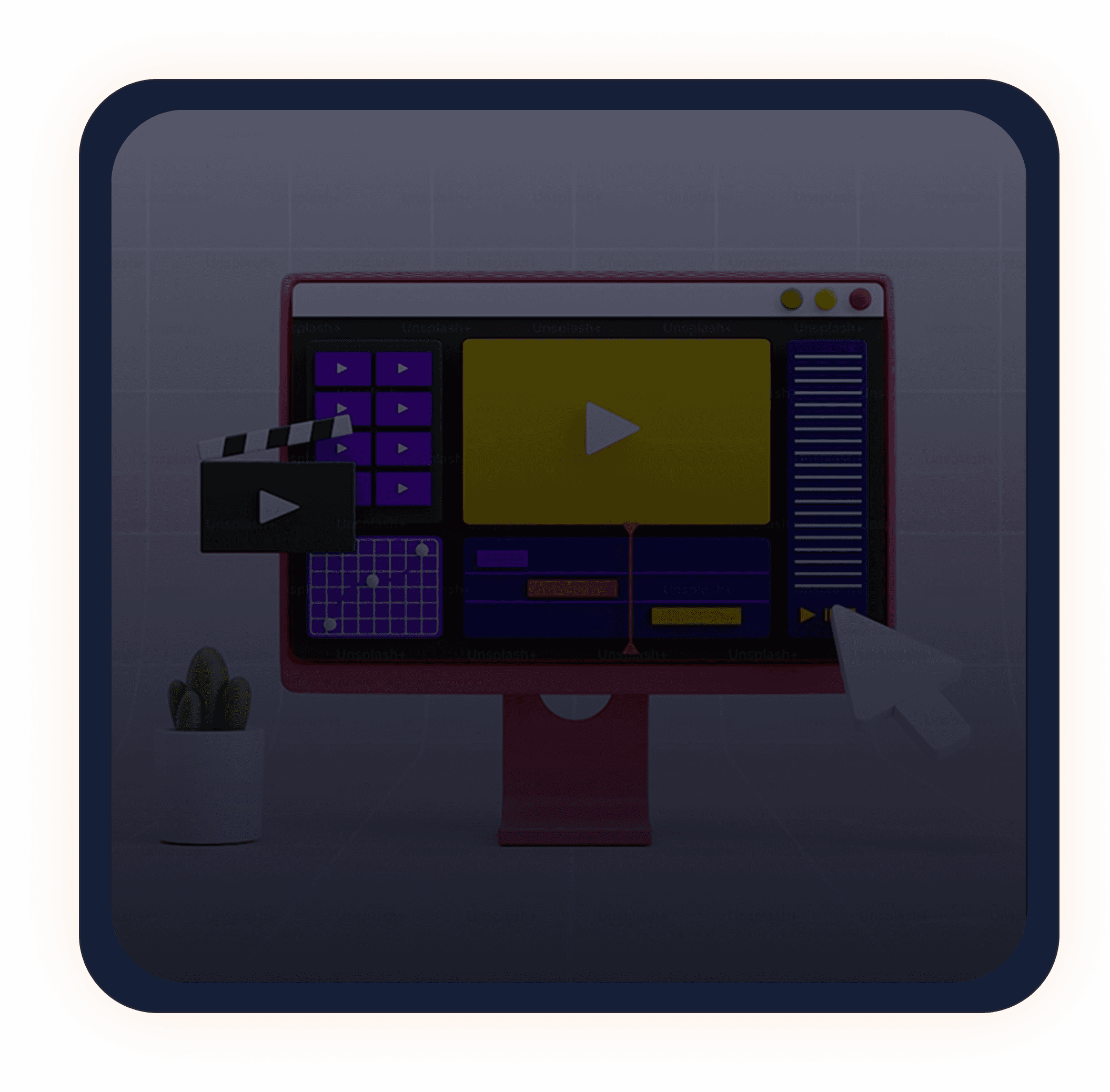 3D Illustration showing digital interface and analytics