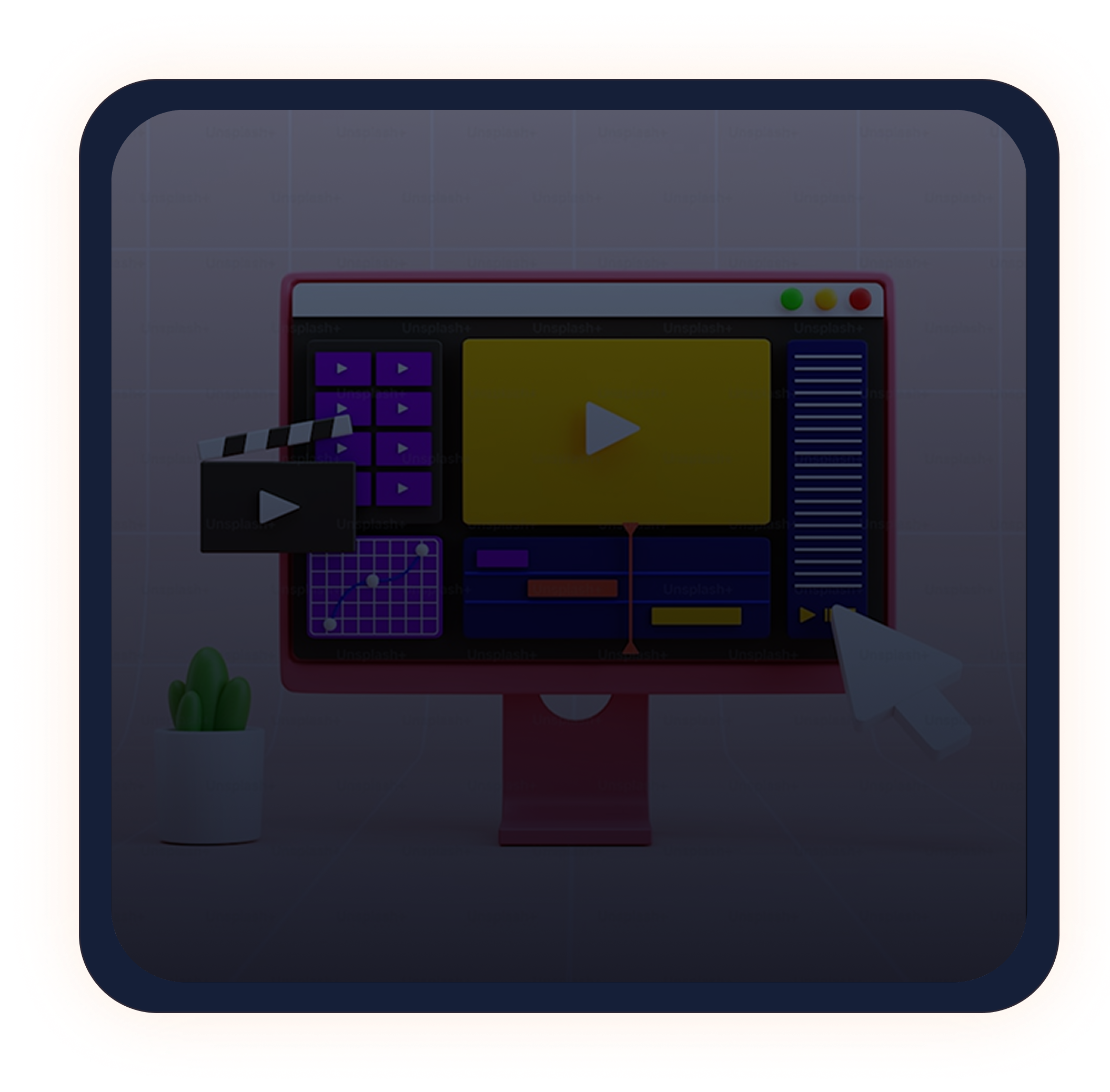 3D Illustration showing digital interface and analytics